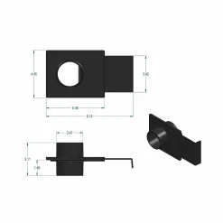 ABS Blast Gate Dust Collection Fitting 2-1/2" Diameter