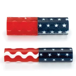 Acrylic Pen Blank Stars & Wavy Stripes 3/4" x 3/4" x 3"