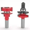 99-764 Adjustable Tenon 2-Piece Rail And Stile Router Router Bit Set Bevel Profile 1/2" Shank