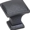 Annadale Square Pillow Top Knob, 1-1/4" O.L., Gun Metal