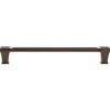 Art Deco Style Transitional Pull 7-9/16" Center-to-Center 8-1/2" OL Honey Bronze