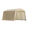 Auto Shelter, 10' x 15' x 8', Peak Style Instant Garage, Sandstone