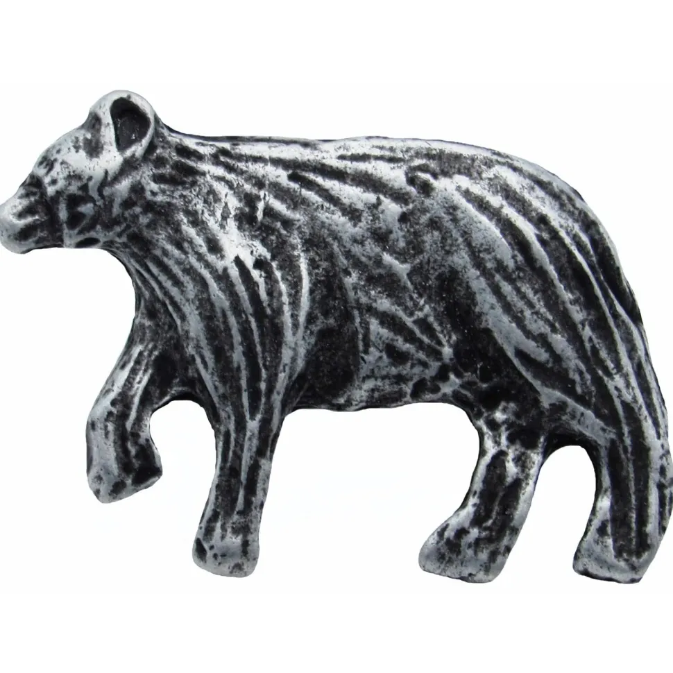 Bear Left Facing Knob Pewter Oxide