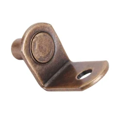Bracket Style with Hole Shelf Support 1/4" Pin Bronze 25 Pack