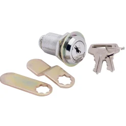 Cam Lock Threaded Cylinder Chrome