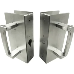 Cavity Sliders CL400 ADA Magnetic Bi-Parting Pocket Door Handle for 1-3/4" Door Satin Chrome Magnetic Latching
