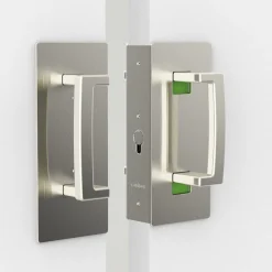 Cavity Sliders CL400 ADA Magnetic Pocket Door Handle for 1-3/4" Door Satin Chrome RH Snib