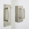 Cavity Sliders CL400 ADA Magnetic Latch Pocket Door Handle for 1-3/4" Door Satin Nickel