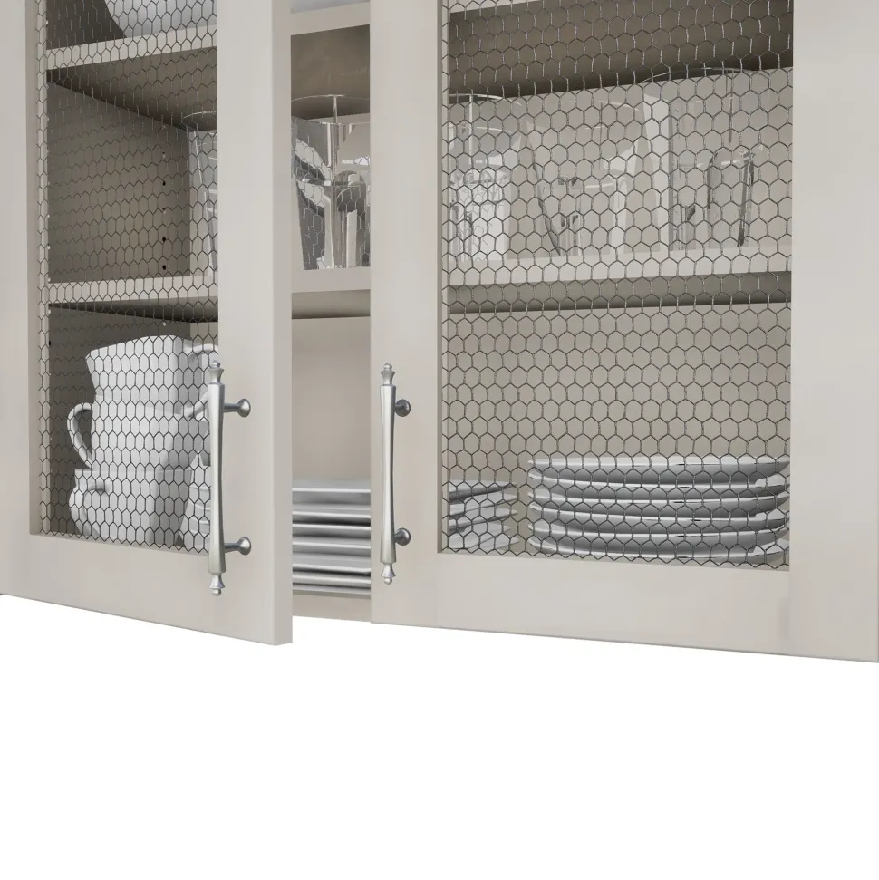 .5" Chicken Wire Decorative Grille Antique Pewter, 34" W x 24" L Sheet