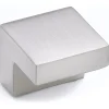 Contemporary Knob, 31/32" x 31/32", Brushed Nickel