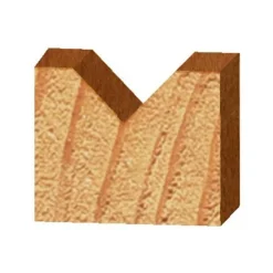 1502 90-Degree V Groove Router Bit 1/4" SH 1/2" D X 1/4" P X 1-7/8" OL