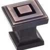 Delmar Knob 1" O.L., Brushed Oil Rubbed Bronze