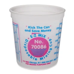 Disposable Quart Mixing Cups and Lids 25 Packs