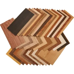Domestic and Exotic Wood Veneer Pack 5-1/2" to 7-1/2" Width Mixed Variety 20 Square Feet
