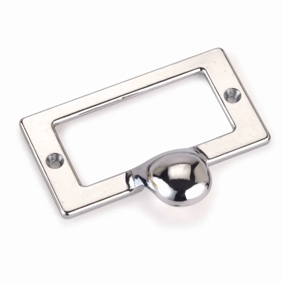 Drawer Pull with Card Holder Chrome Finish