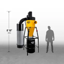 Dust Gorilla Pro with Smart Boost 55-Gallon Cyclone Dust Collector with Stand HEPA GFM 5HP 1 Ph 230V