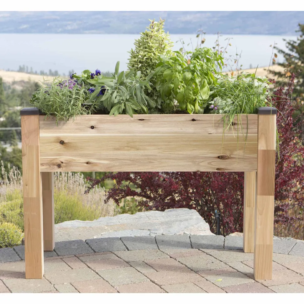 Elevated Cedar Planter 34" X 49" X 30"H