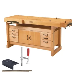 Elite 2000 Workbench with SM04 Storage Cabinet and Accessory Kit