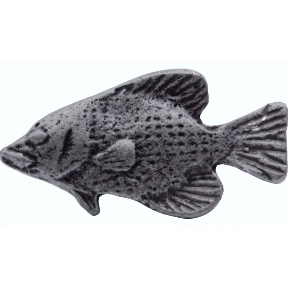 Fish Knob, Pewter Oxide
