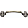 Fleur De Lis Arch Pull 3-3/4" Center Brass Oxide