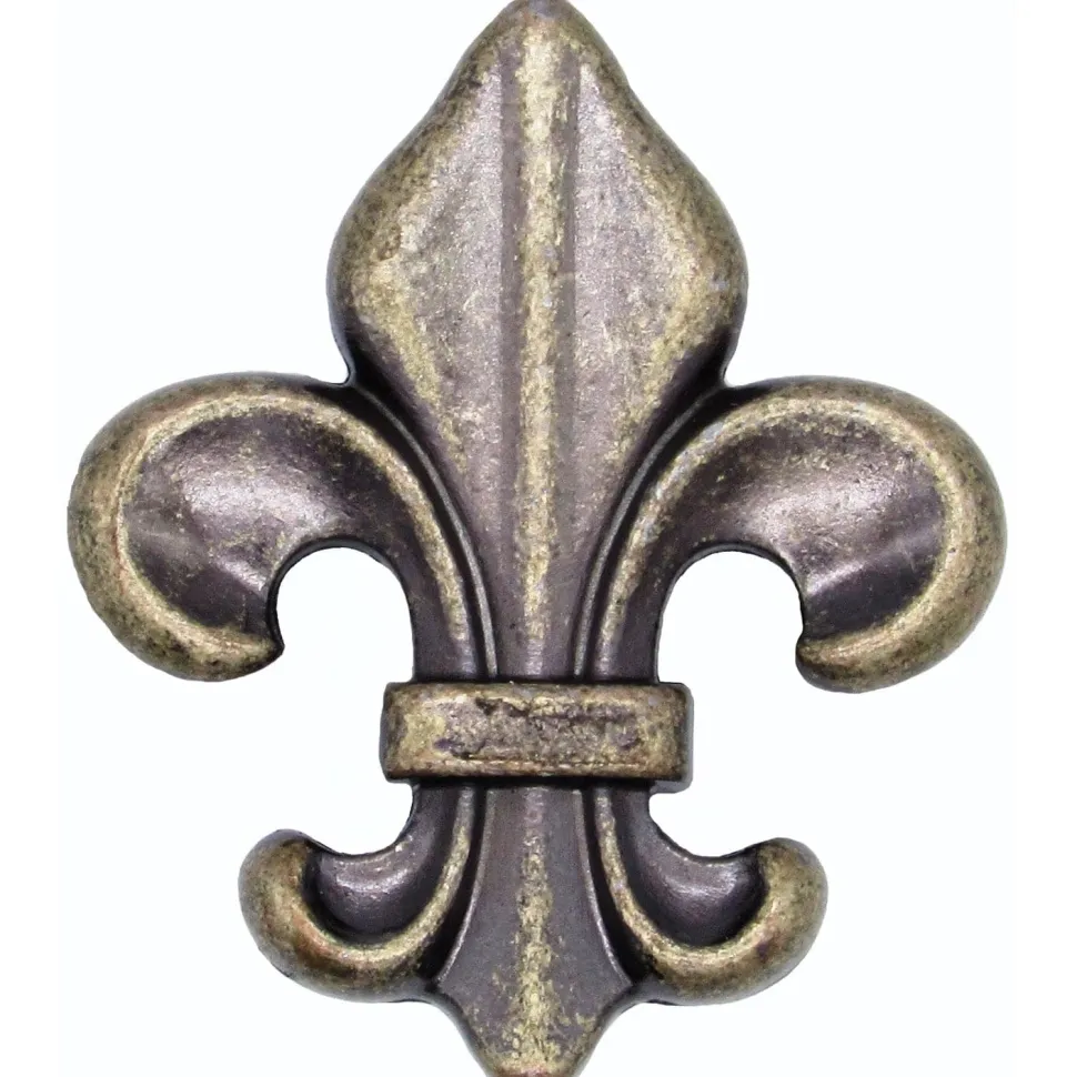 Fleur De Lis Knob Brass Oxide