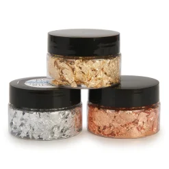 Gold, Silver and Copper Metal Flake Inlay Material Starter Pack 3 Piece 2 oz