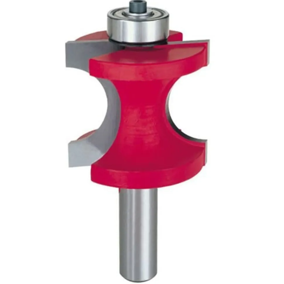 82-514 Half Round Router Bit with Bearing 1/2" Shank 1/2" R 1-19/32" CL
