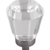 Harlow Small Tapered Glass Knob 1" Dia Brushed Pewter