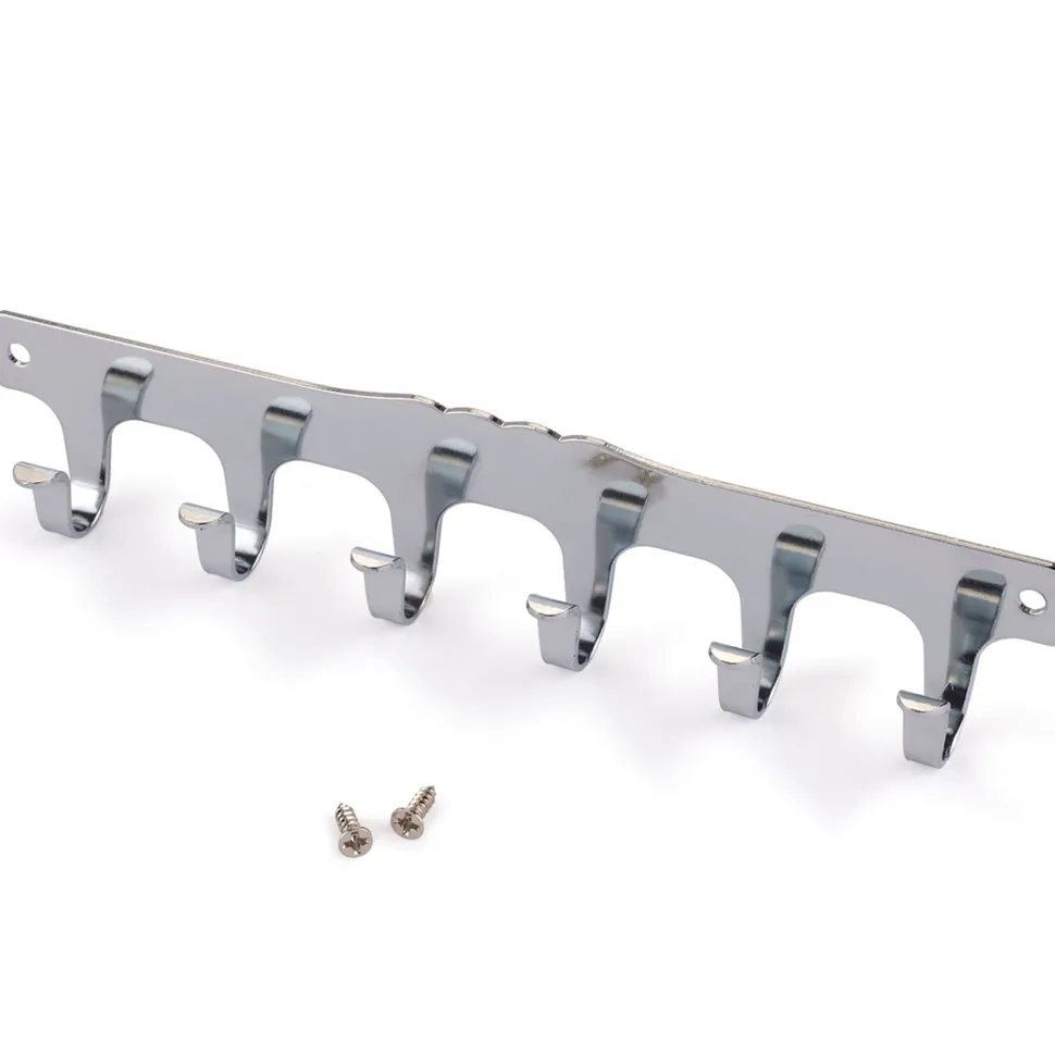 6-Hook Strip Nickel Plated