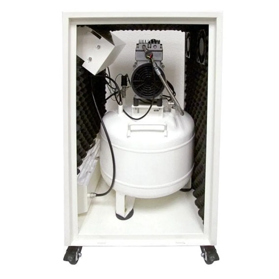 1HP 8 Gallon Oil-Free Steel Tank Air Compressor in Soundproof Cabinet