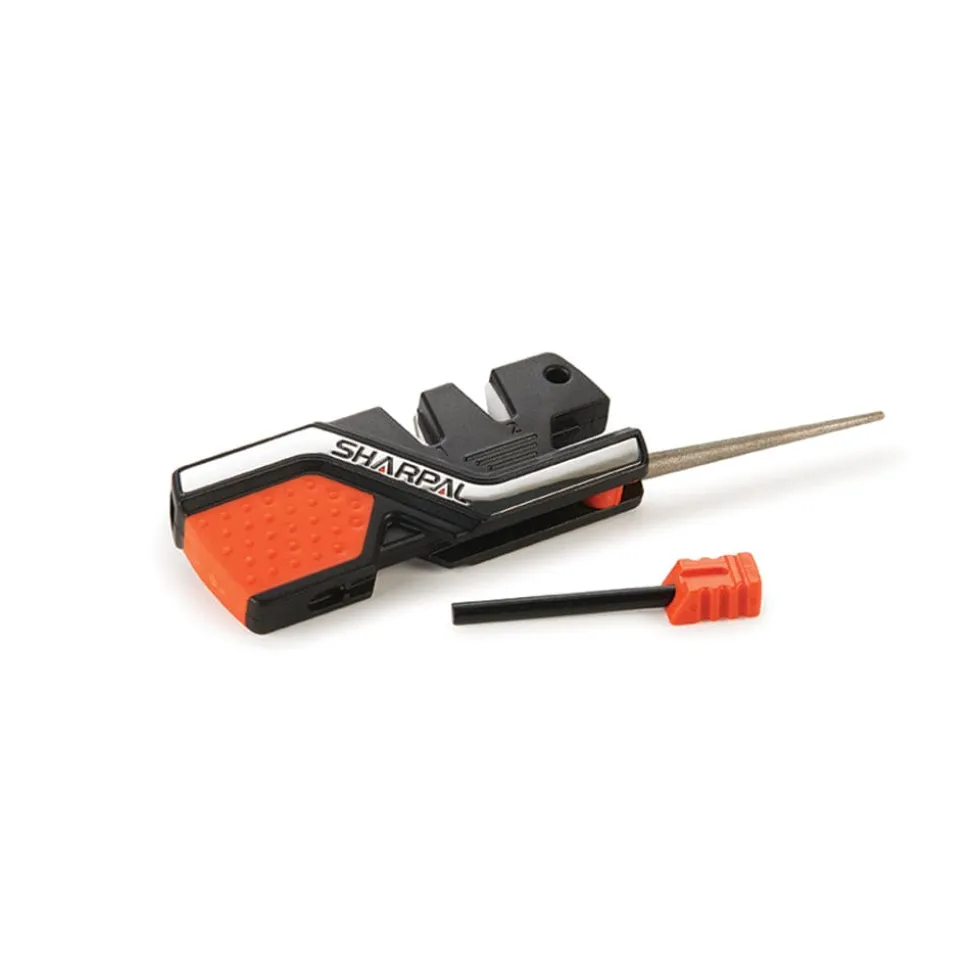 6-in-1 Knife Sharpener and Survival Tool