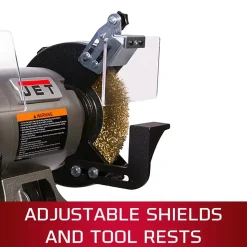 JBG-8W Shop Grinder with Grinding Wheel and Wire Wheel