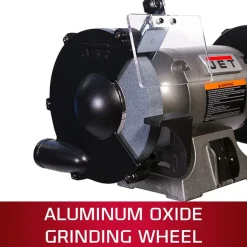 JBG-8W Shop Grinder with Grinding Wheel and Wire Wheel