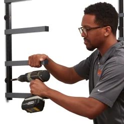 6-Level Lumber Storage Rack Black & Gray