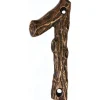 LHN1-AC Log House Number 1, Antique Copper, 1 piece