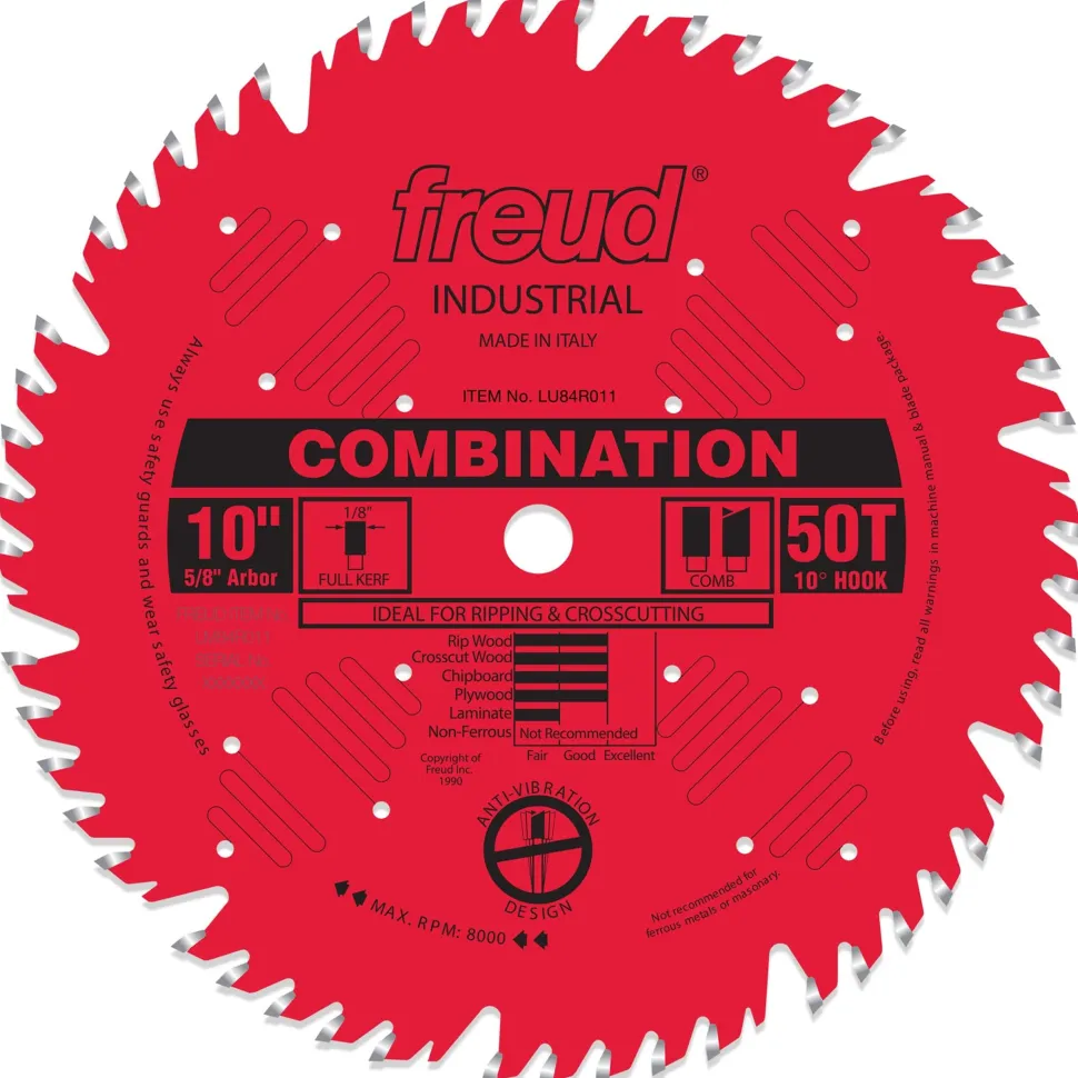 LU84R011 Perma-Shield Circular Saw Blade 10" x 5/8" Bore x 50 Tooth Combination