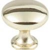 Madison Knob, 1-3/16" Dia., Polished Brass