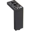 7-7/8" (200 mm) Adjustable Contemporary Versatile T or L Shaped Furniture Leg Dark Brown