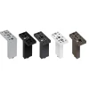 5-29/32" (150 mm) Adjustable Contemporary Versatile T or L Shaped Furniture Leg Matte Black