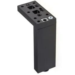 11-3/4" (300 mm) Adjustable Contemporary Versatile T or L Shaped Furniture Leg Dark Brown