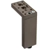 13-3/4" (350 mm) Adjustable Contemporary Versatile T or L Shaped Furniture Leg Bronze