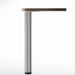 28" (710 mm) Adjustable Table Leg Brushed Nickel