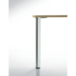 28" (710 mm) Adjustable Table Leg Brushed Nickel, 4 Pack
