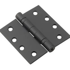 4" (102 mm) Full Mortise Ball Bearing Butt Hinge Black, 3 Pack