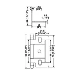 Non-Mortise Wrap Hinge with Finial