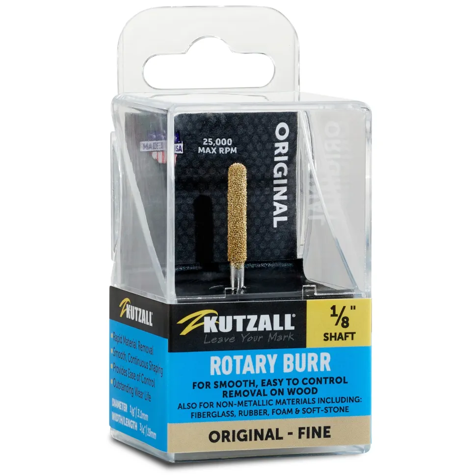 Original Ball Nose Burr, 1/8" Shaft, Fine (1/8" x 3/4")