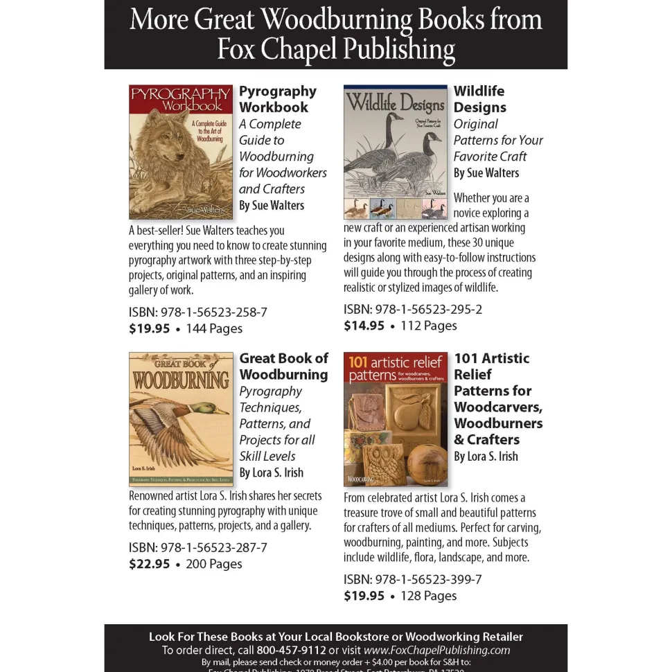 Pyrography Workshop with Sue Walters 2-DVD Set and Booklet