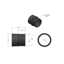 Quick Disconnect Hose Dust Collection Fitting 4" OD
