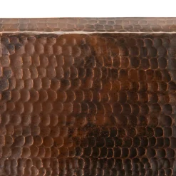 Rectangle Under Counter Hammered Copper Bathroom Sink