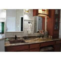 Rectangle Under Counter Hammered Copper Bathroom Sink